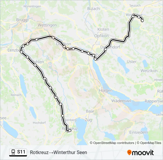 S11 Train Line Map