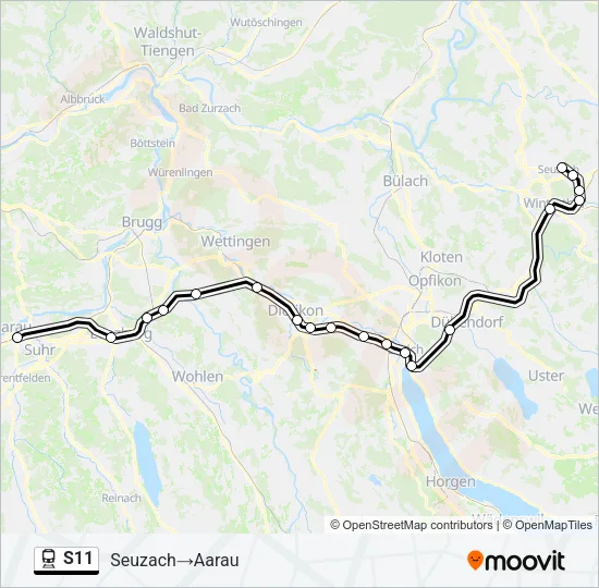 S11 Train Line Map