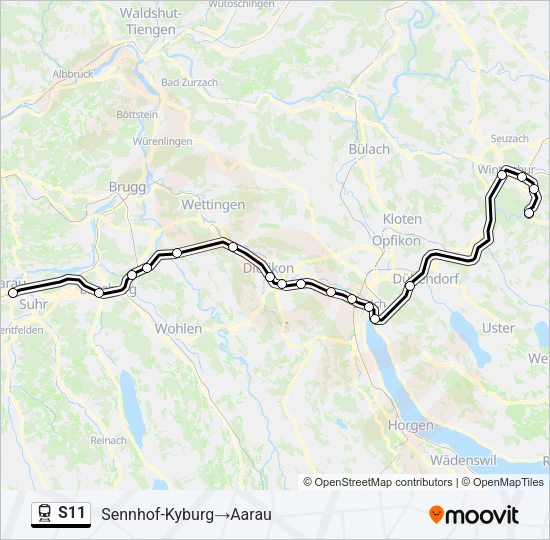 S11 Train Line Map