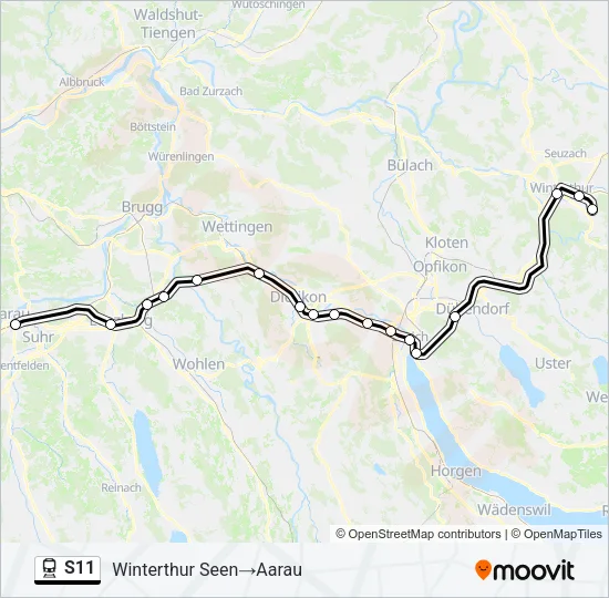 S11 Train Line Map