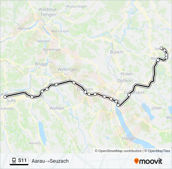 S11 Train Line Map