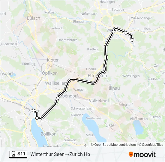 S11 Train Line Map