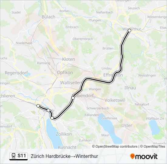 S11 Train Line Map
