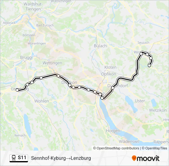 S11 Train Line Map