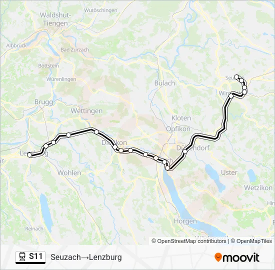 S11 Train Line Map