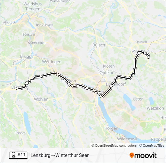 S11 Train Line Map