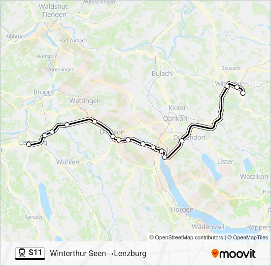 S11 Train Line Map