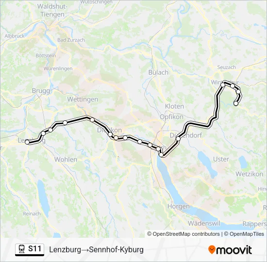 S11 Train Line Map