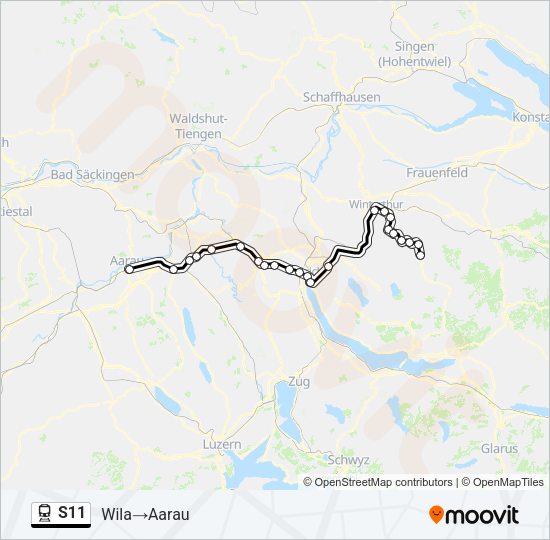 S11 Train Line Map