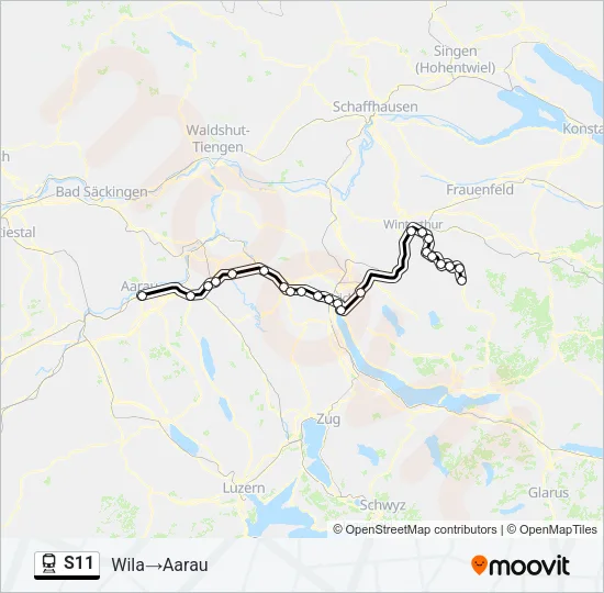 S11 Train Line Map