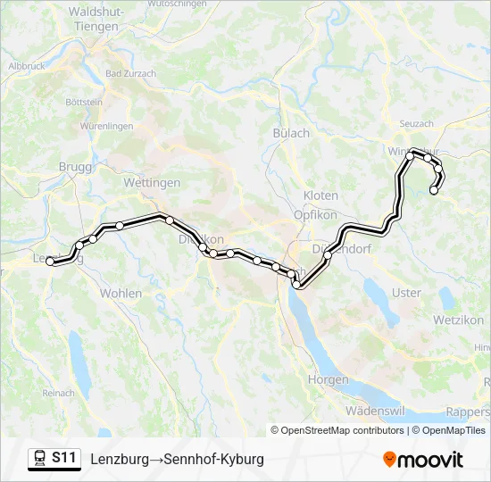 S11 Train Line Map