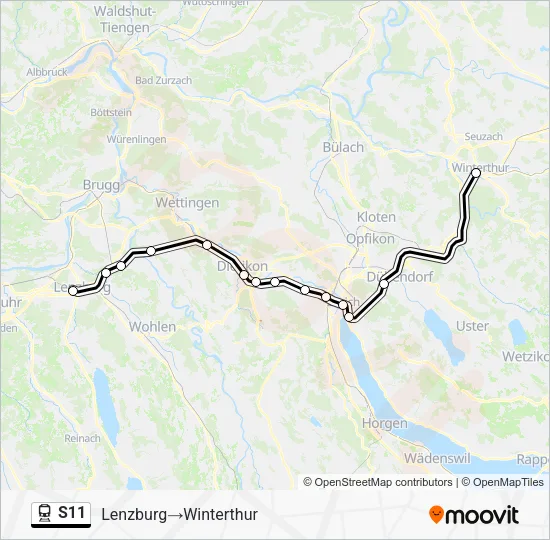 S11 Train Line Map