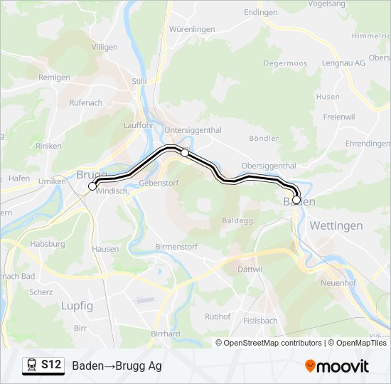 S12 Train Line Map