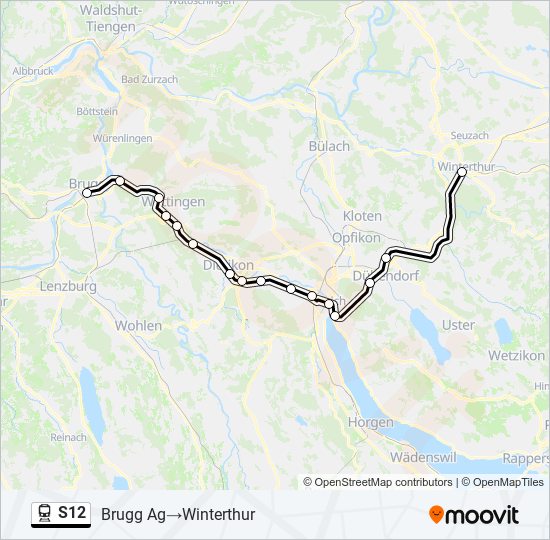 S12 train Line Map