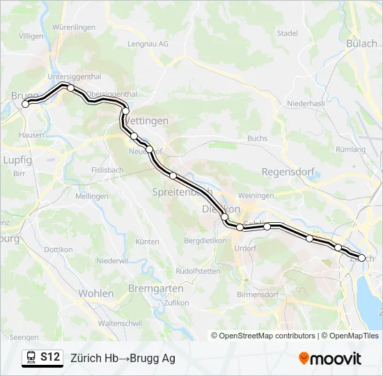 S12 Train Line Map