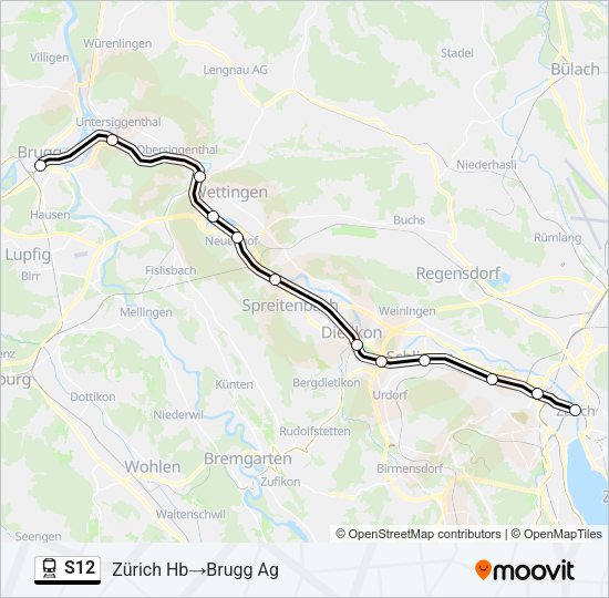 S12 Train Line Map