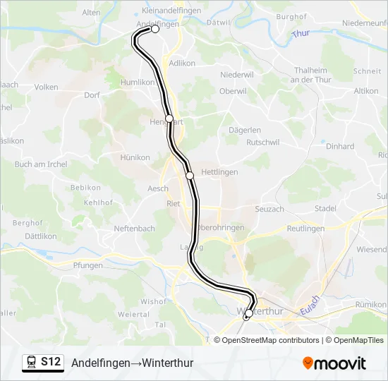 S12 Train Line Map