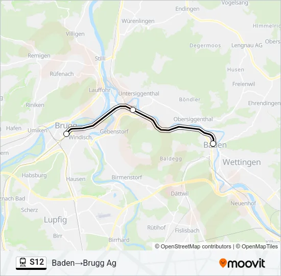 S12 Train Line Map