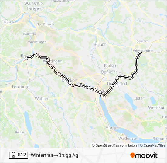S12 Train Line Map