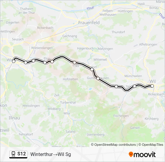 S12 Train Line Map
