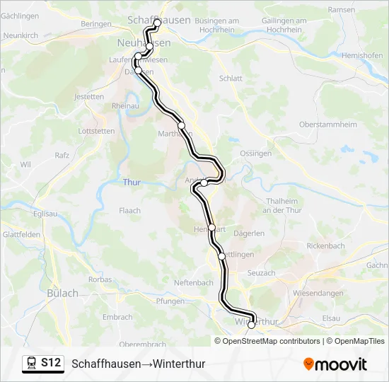 S12 Train Line Map