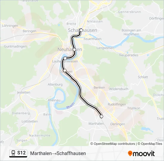 S12 Train Line Map