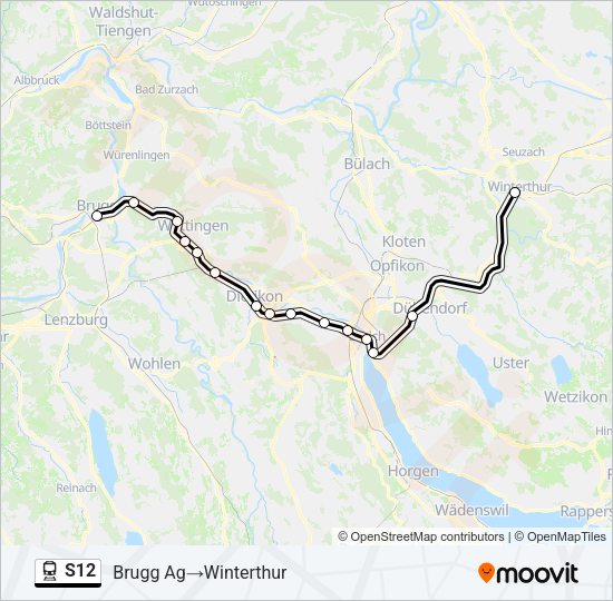 S12 Train Line Map