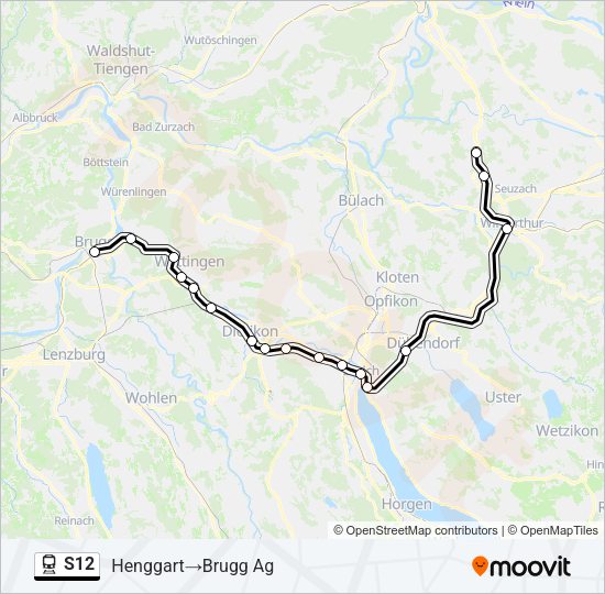 S12 Train Line Map