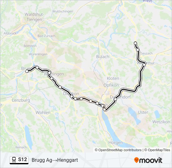 S12 Train Line Map