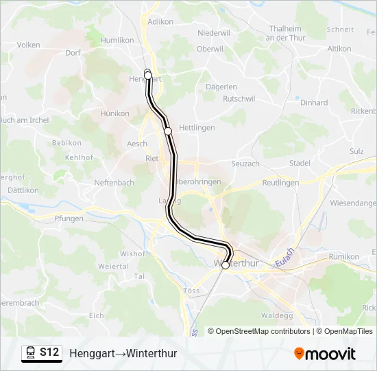S12 Train Line Map