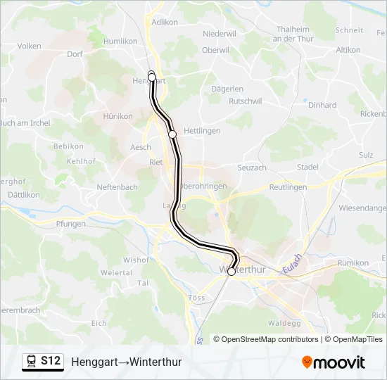 S12 Train Line Map