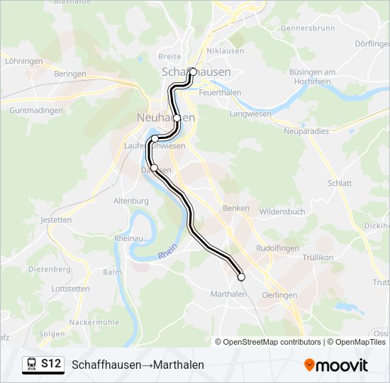 S12 Train Line Map