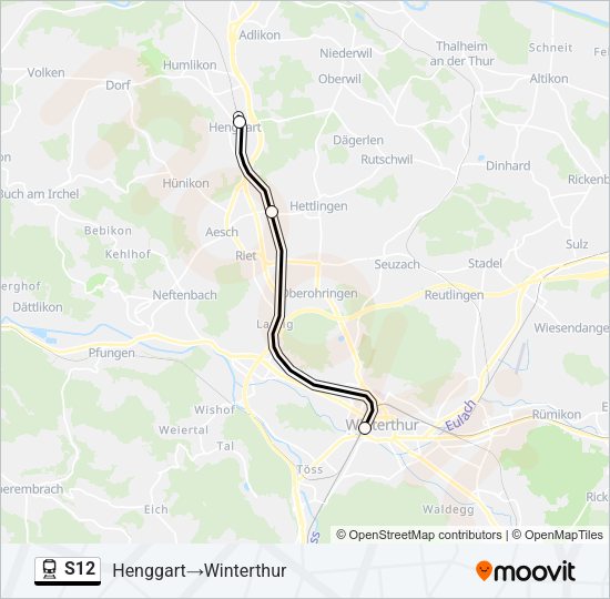 S12 Train Line Map