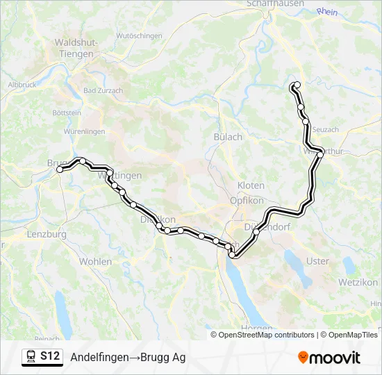 S12 Train Line Map