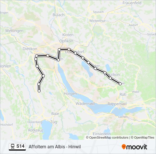 S14 train Line Map