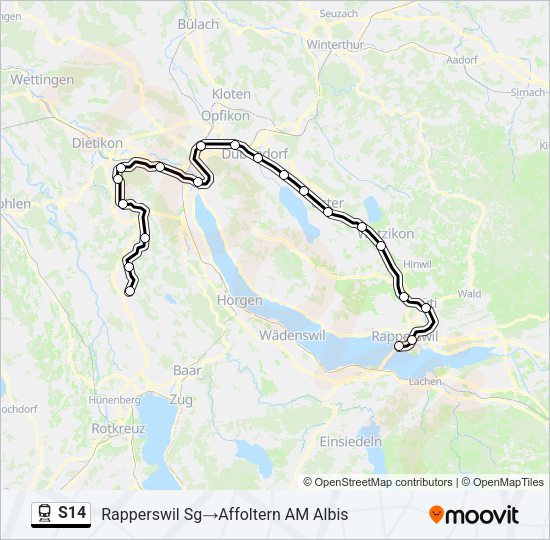 S14 Train Line Map