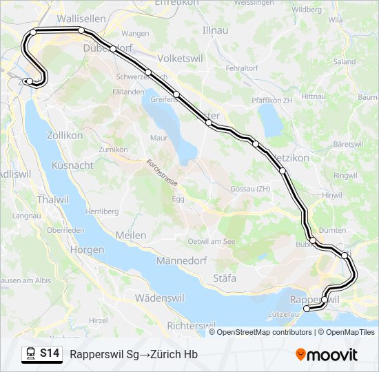 S14 Train Line Map
