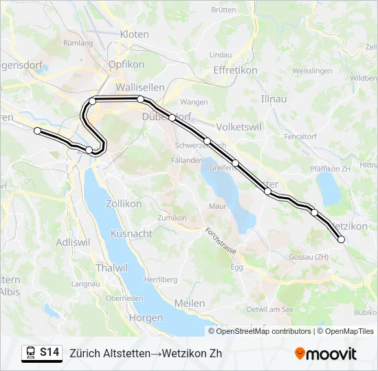 S14 Train Line Map
