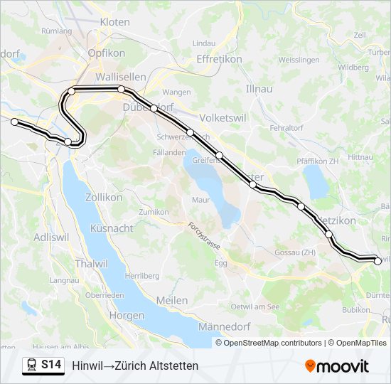 S14 Train Line Map