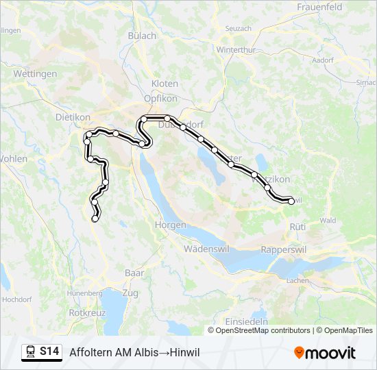 S14 Train Line Map