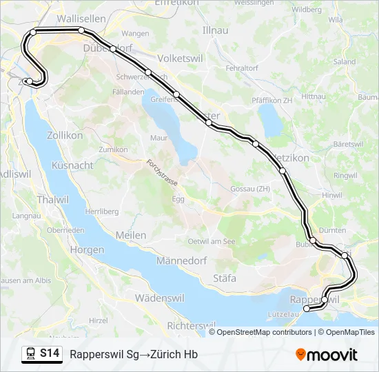 S14 Train Line Map