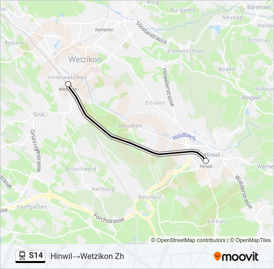 S14 Train Line Map