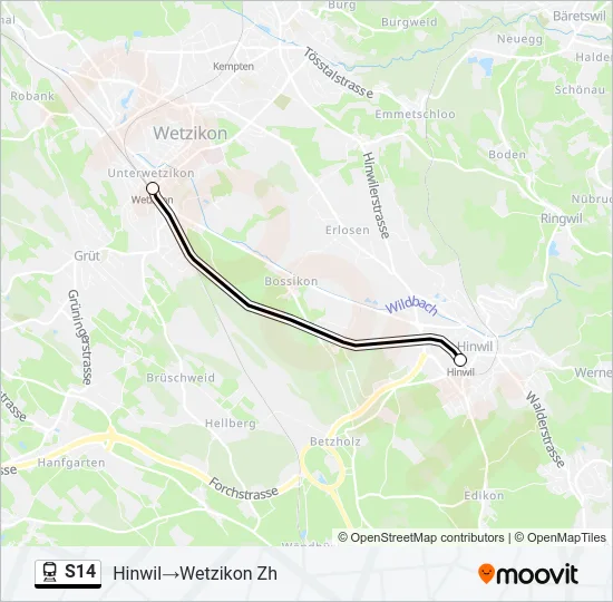 S14 Train Line Map