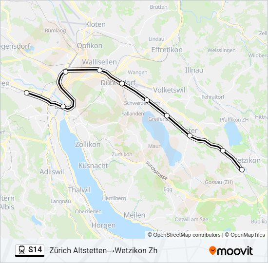 S14 Train Line Map