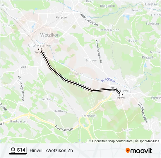 S14 Train Line Map
