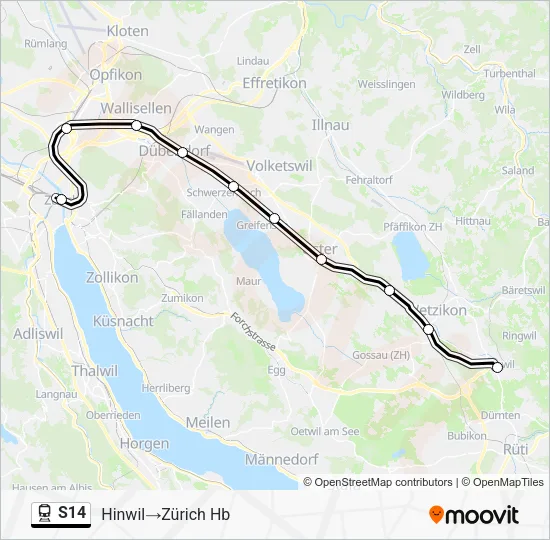 S14 Train Line Map