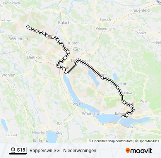 Bahnlinie S15 Karte