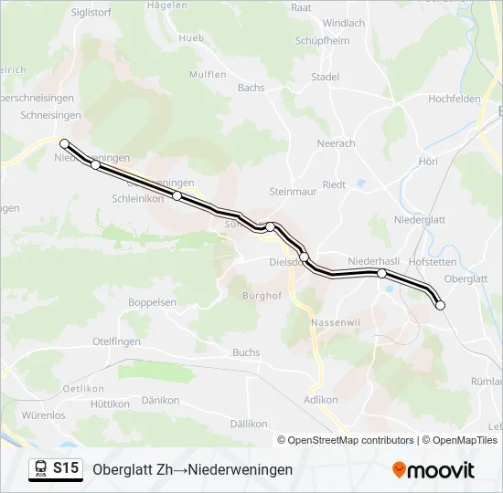 S15 Train Line Map