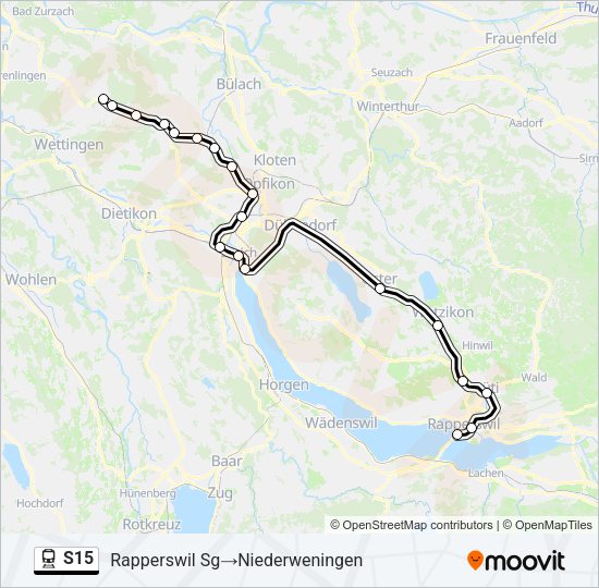 S15 Train Line Map