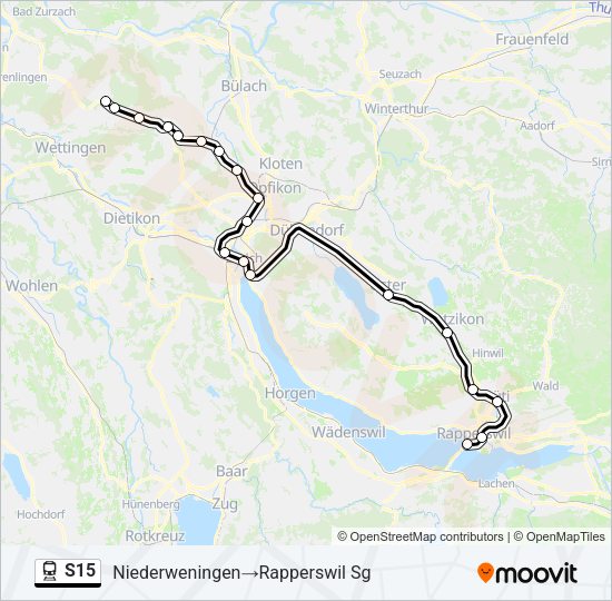 S15 Train Line Map